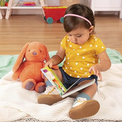 Miniatura 2 de B. toys - B. softies- Conejito de peluche de 12 pulgadas + libro de mesa - Animal de peluche - Juego de bebé - Juguetes para bebés - Tonos felices -