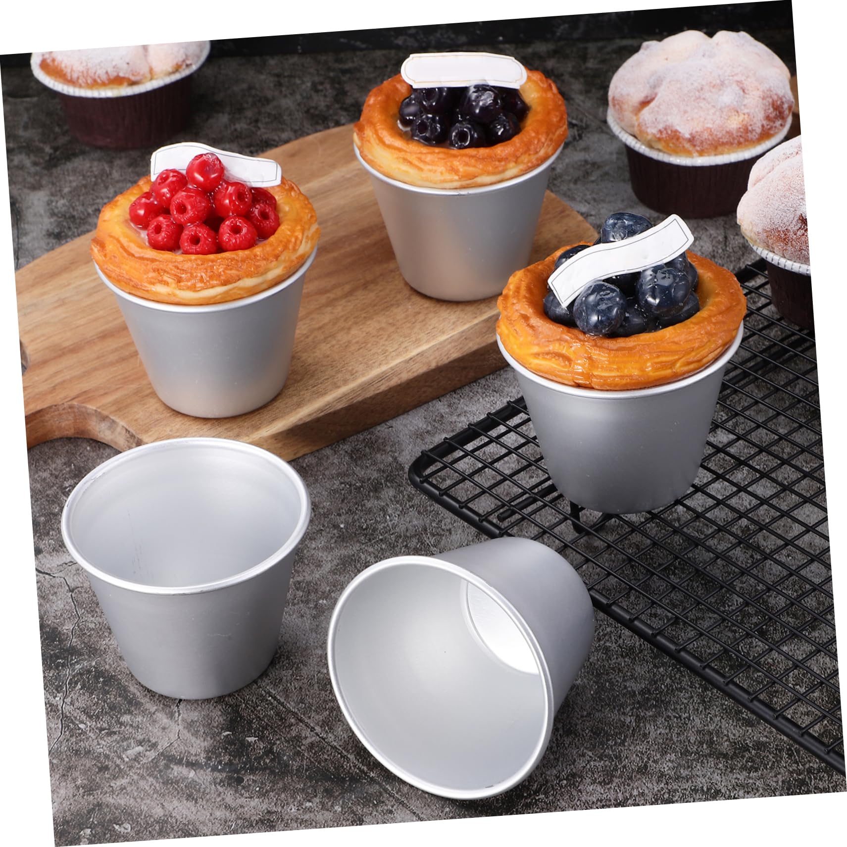 16piezas Moldes Para Moldes De Pudding Antiadherentes Para Hornear Postres Para Fiestas y Cocinas Caseras