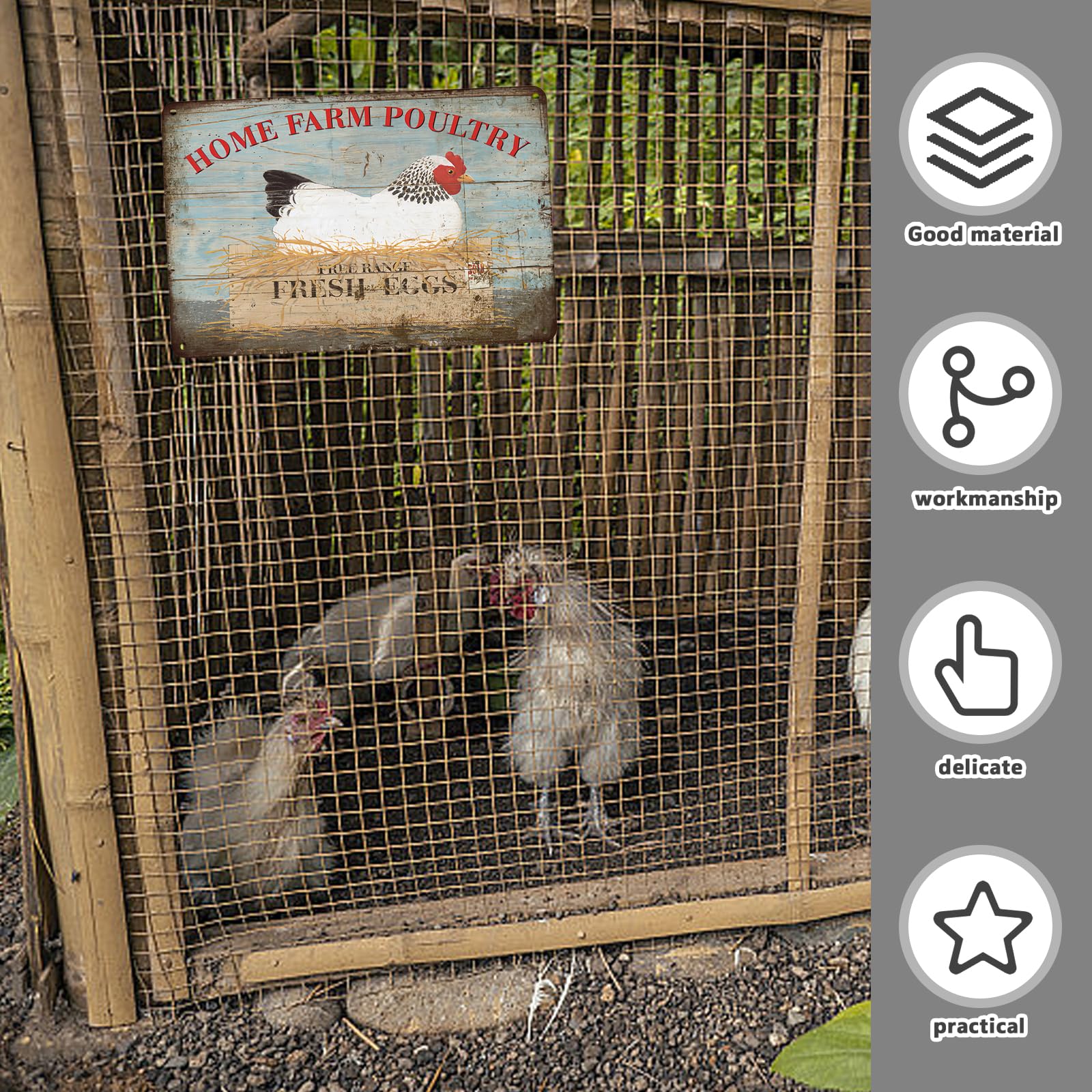 WIYETY Lot De 5 Plaques En Tôle Vintage - Panneau D'avertissement