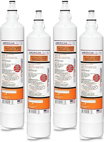 Miniatura 1 de Marca AFC, filtro de agua, modelo # AFC-F1000, compatible con filtros dispensadores de agua caliente instantánea F-1000 F1000, 4 filtros