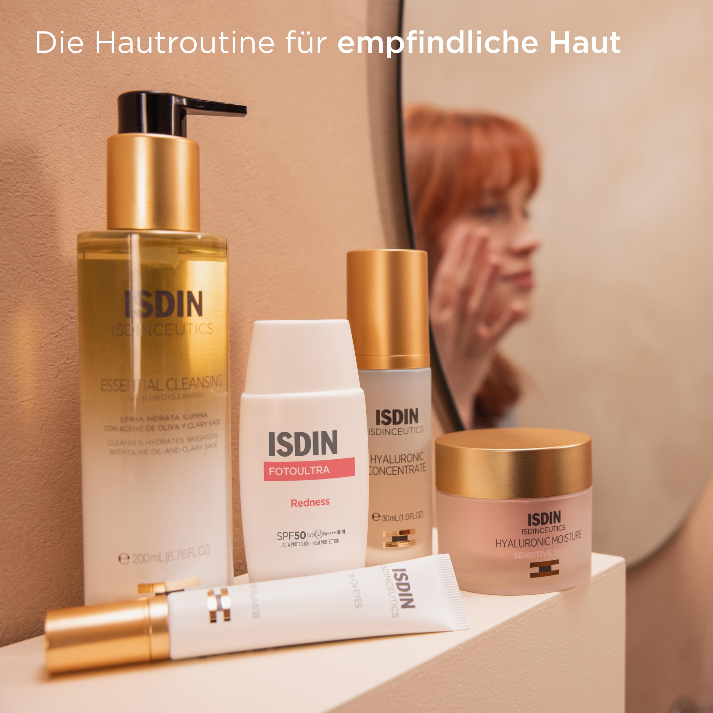 ISDIN Foto Ultra Redness LSF 50 - Sonnenschutz bei Rosazea & Couperose - Korrigiert & Verhindert Rötungen - Beruhigt empfindliche Haut, Leichte Textur, 50ml