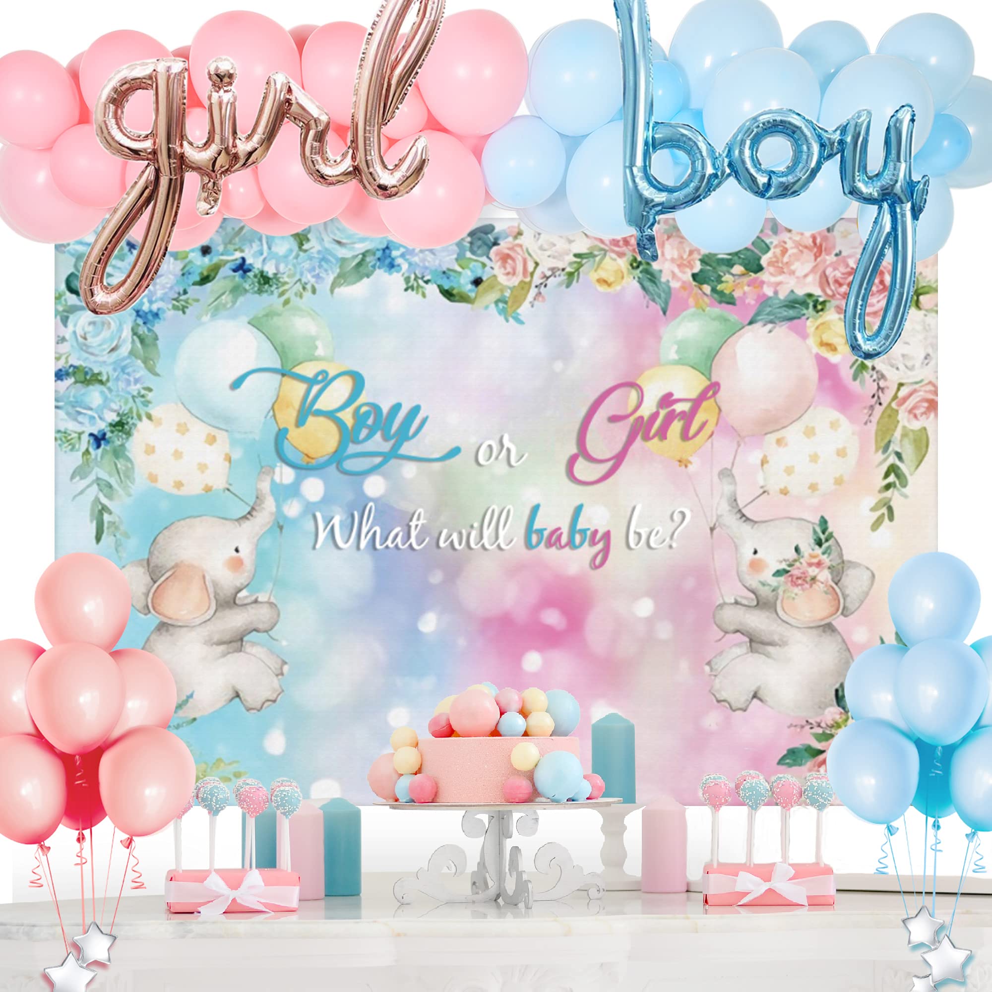 Buy Hombae Elephant Gender Reveal Decorations, Elephant Decor Baby