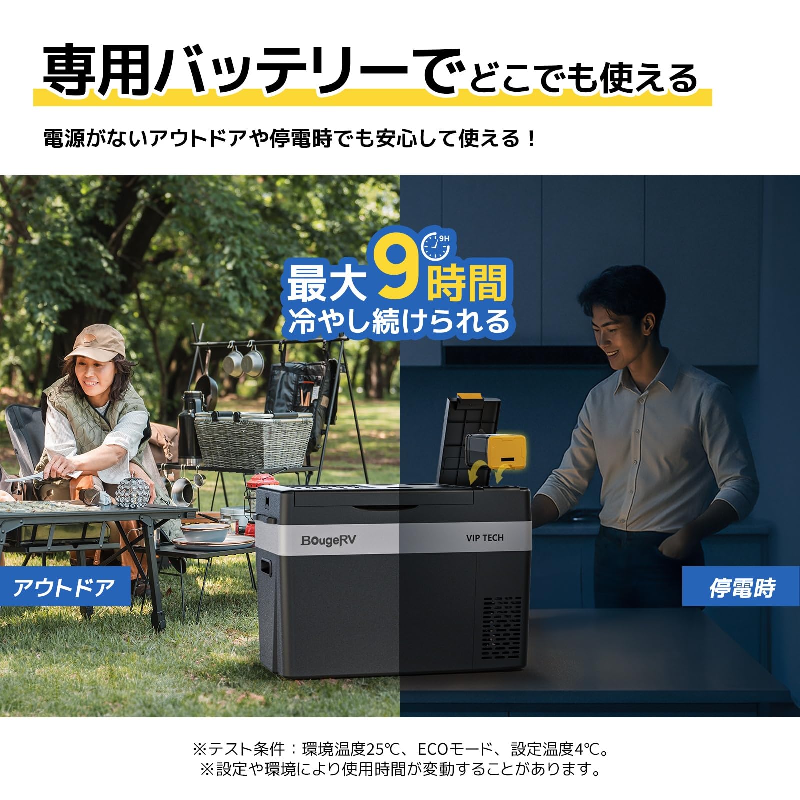 Amazon.co.jp: 【277Whバッテリー付き＆急速冷凍】BougeRV 車載冷蔵庫
