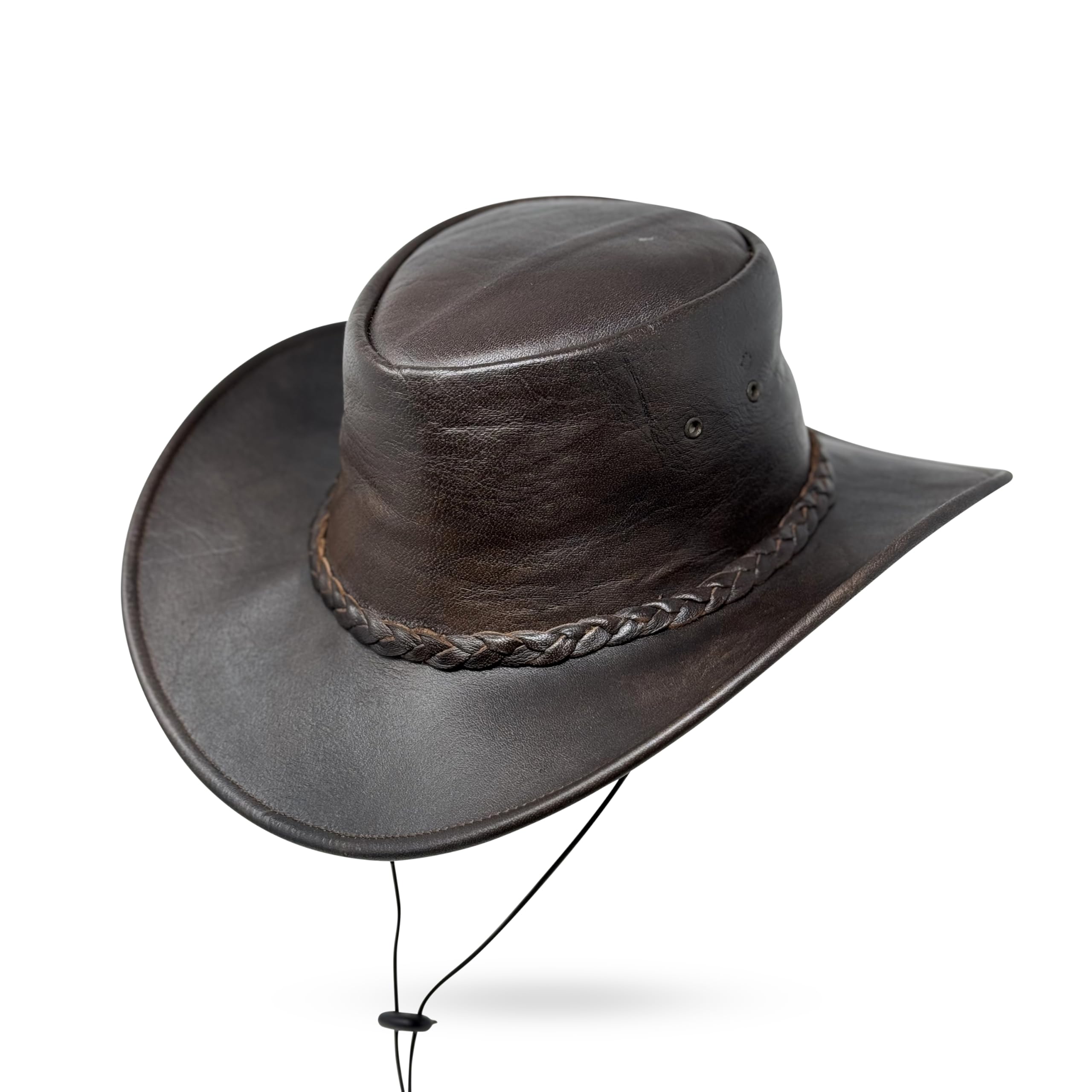 Lederhut Wickelhut knautschbar Western Cowboy – Outdoor Hut Reiten, Wandern & Abenteuer Weston
