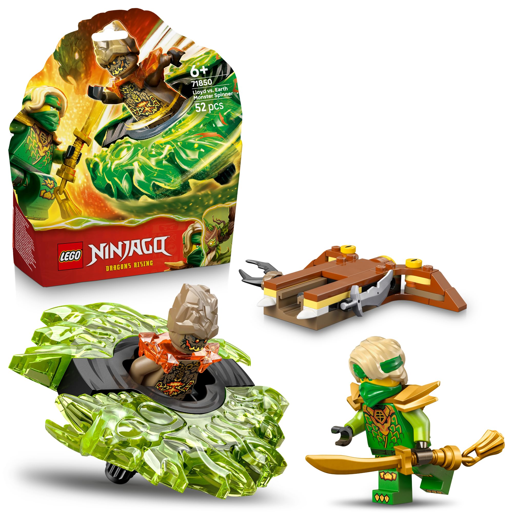 MONSTER BAT グリーン LEGO NINJAGO Lloyd vs. Earth Monster Spinner 71850 Battle Playset