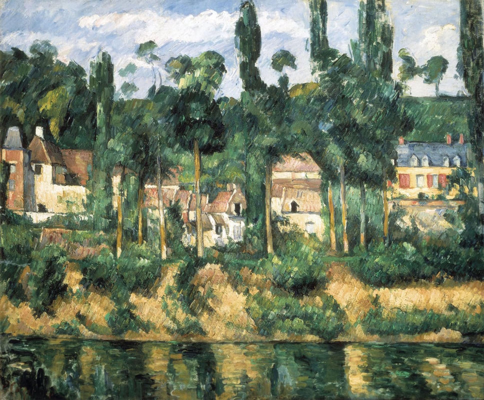 RZHRHJES Abstract Painting Poster Art Print Canvas Print Poster the Chateau De Medan by Paul Cézanne Landscape Canvas Painting for Office Decor 60x90cm