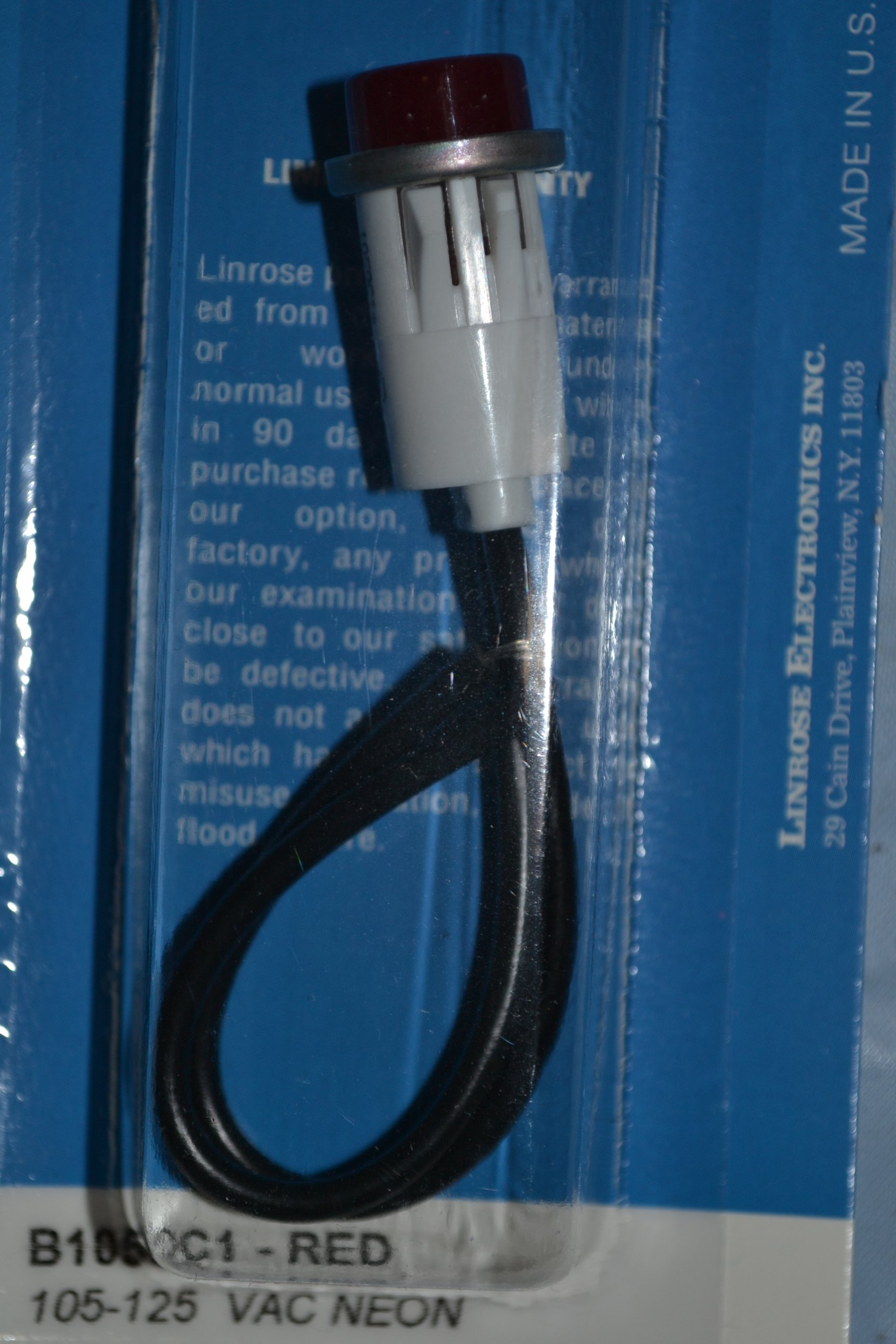 Linrose B1050C1 Red 105-125VAC Neon Pilot Light