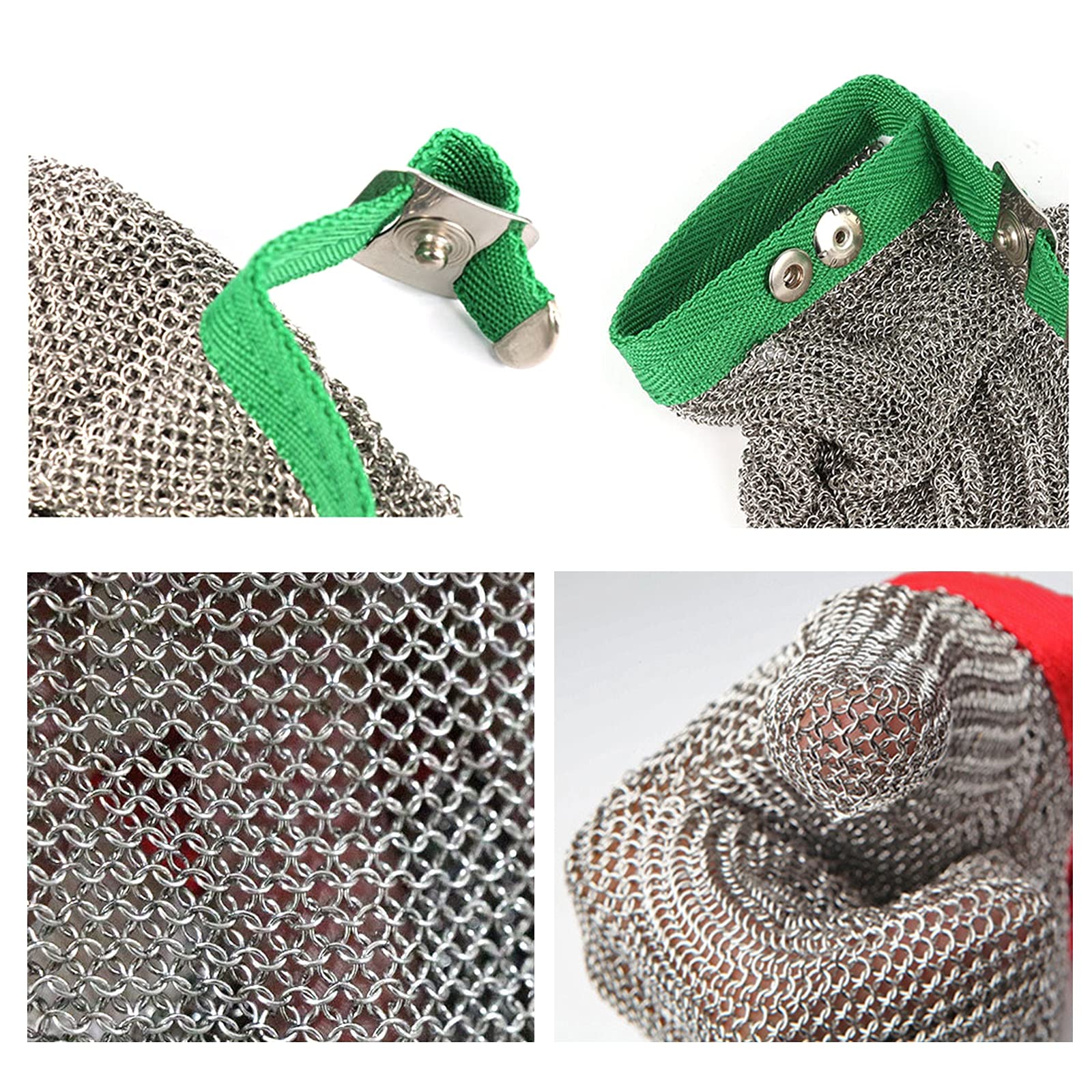 Gartenhandschuhe Schnittfeste Küchenhandschuhe Für Die Sicherheit In Der Küche, Drahthandschuhe Aus Metallstahl In Lebensmittelqualität, Zum Schneiden Und Schneiden Von Gartenarbeiten Im Freien, 6 Grö