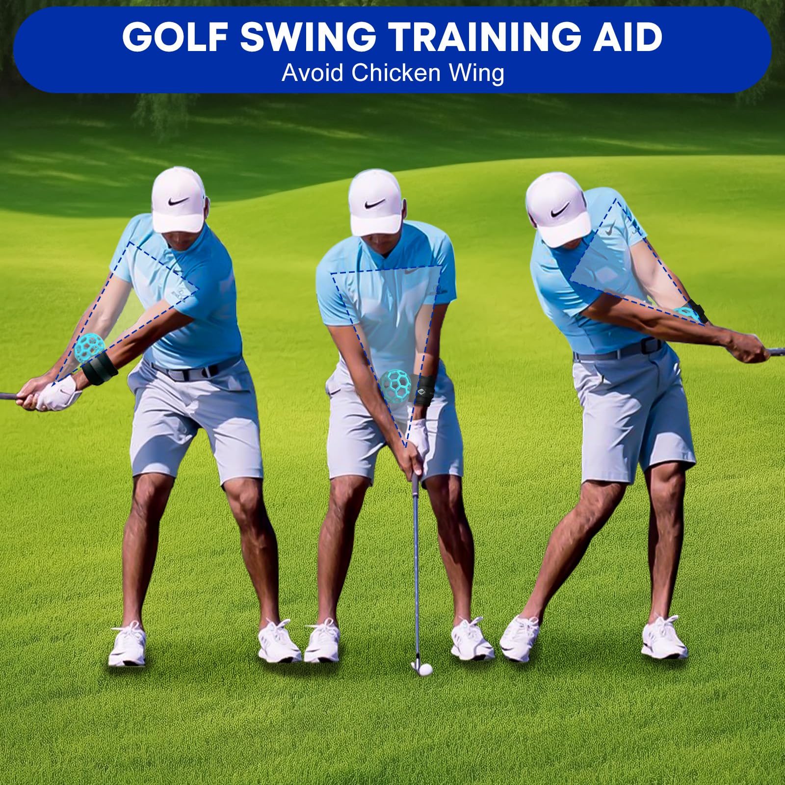 QINGLER Golf Swing Trainer Ball, Outdoor Indoor Home Golf Training Aid Smart Ball, Wrist Training Swing Posture Correction for Beginners Practice, Gift Idea