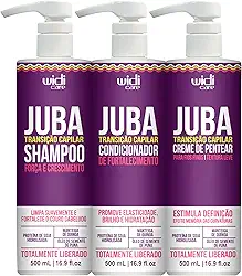 Kit Widi Juba Transição Capilar Shampoo, Condicionador e Creme Leve