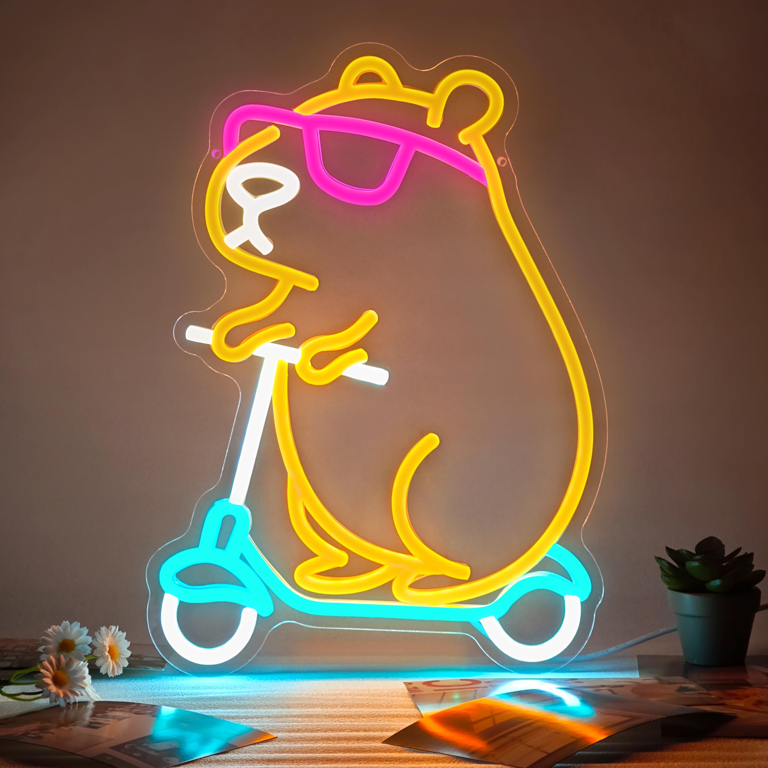 Amazon.co.jp: Capybara ネオンサイン 動物の形 LED カピバラネオン