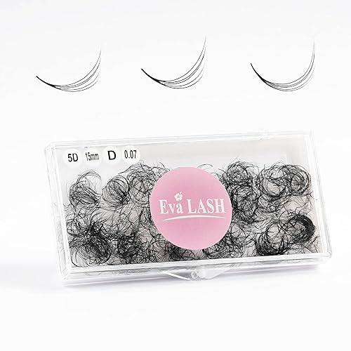 EVA LASH 500 extensiones de pestañas postizas en abanico 5D6D8D10D12D14D16D, hechas a mano, grosor de 0.050.070.1 0.315-0.669 in, rizo CD, bandeja disponible en Yaxa Peru