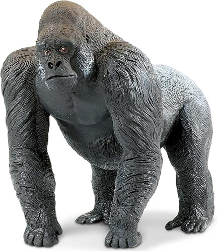 Safari Ltd. Silverback - Figura realista de gorila de 6.25 pulgadas, juguete educativo para niños, niñas y niños a partir de 1 año