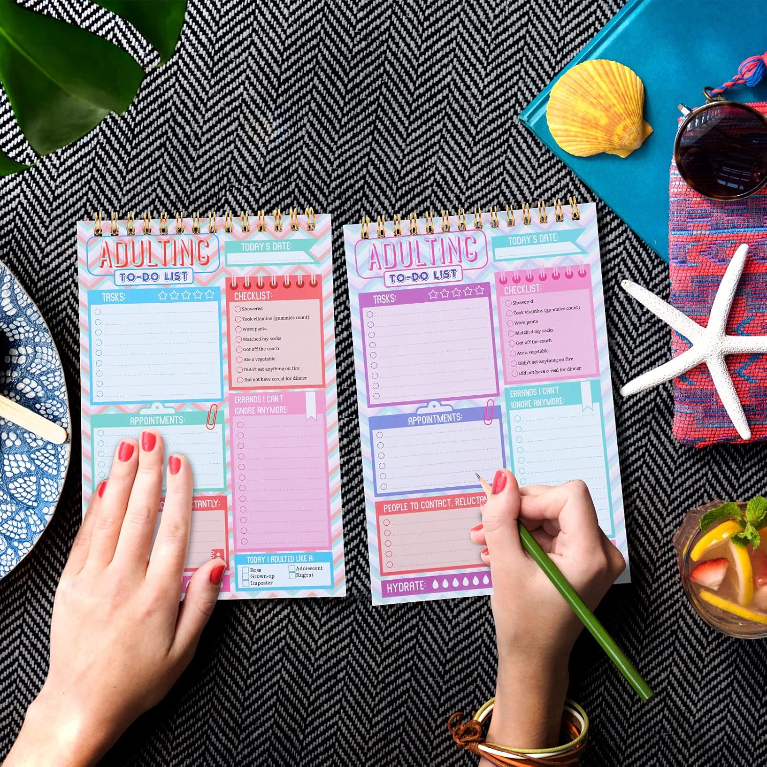 Glenmal 6 Pack to Do List Notepad Undated to Do List Notebook Daily Planner Notepad 180 Sheets for Adult Student Office School Home Supplies 7.8 x 5.2 Inch(Bright,Bright Color) - Image 6