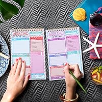 Vista 6 de Glenmal Paquete de 6 Blocs de Notas para Hacer Listas Sin Fecha, Cuaderno de Listas de Tareas Diarias, Planificador Diario con 180 Hojas