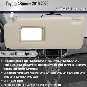 Amazon.com: CRAZYPARTS Driver Left Sun Visor Compatible with Amazon.com: CRAZYPARTS Driver Left Sun Visor Compatible with
