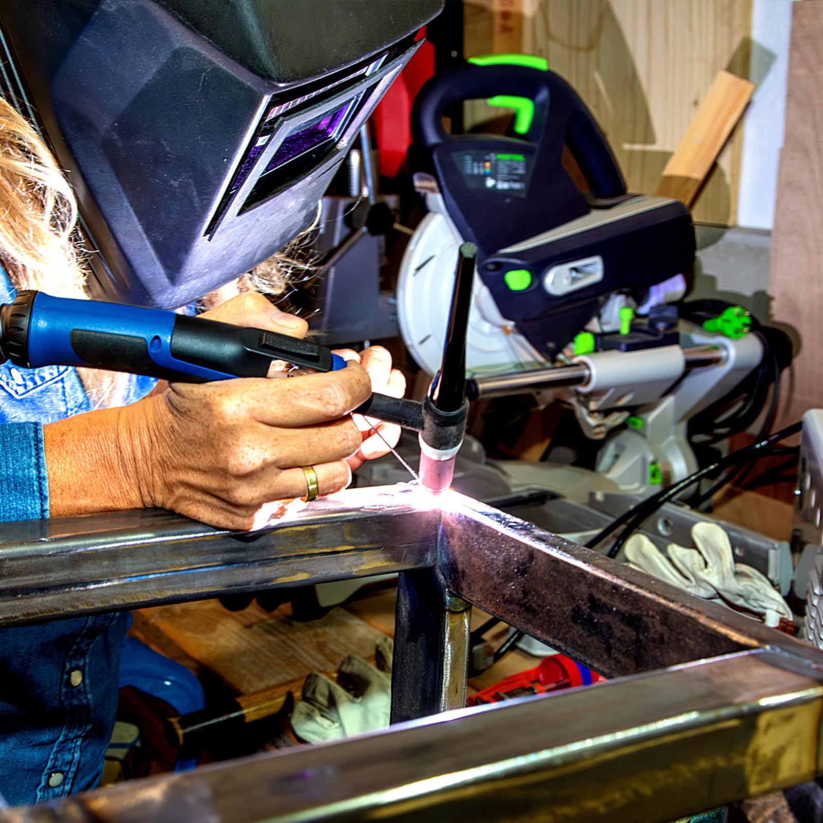 TOYANDONA Kit de Accesorios de Soldadura Tig Juntas de Copa y Pinzas para Antorcha, Fabricado en Acero Inoxidable y Plástico, Ligero y Preciso para Proyectos de Soldadura