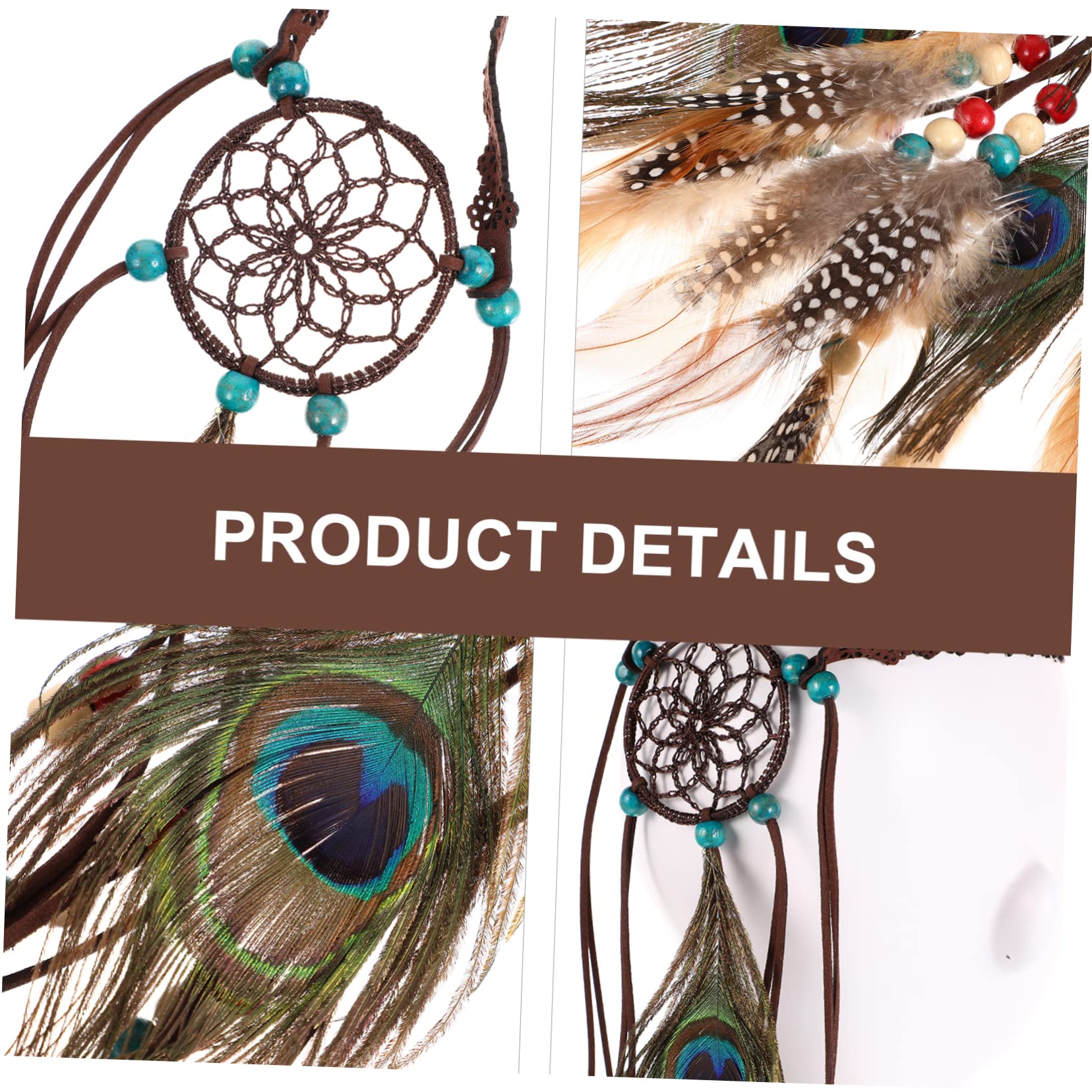 FRCOLOR 3 Diademas Elegantes Para Mujer Estilo Bohemio Estrechas Con Borlas Hechas A Mano Para Cumpleaños De Niñas.