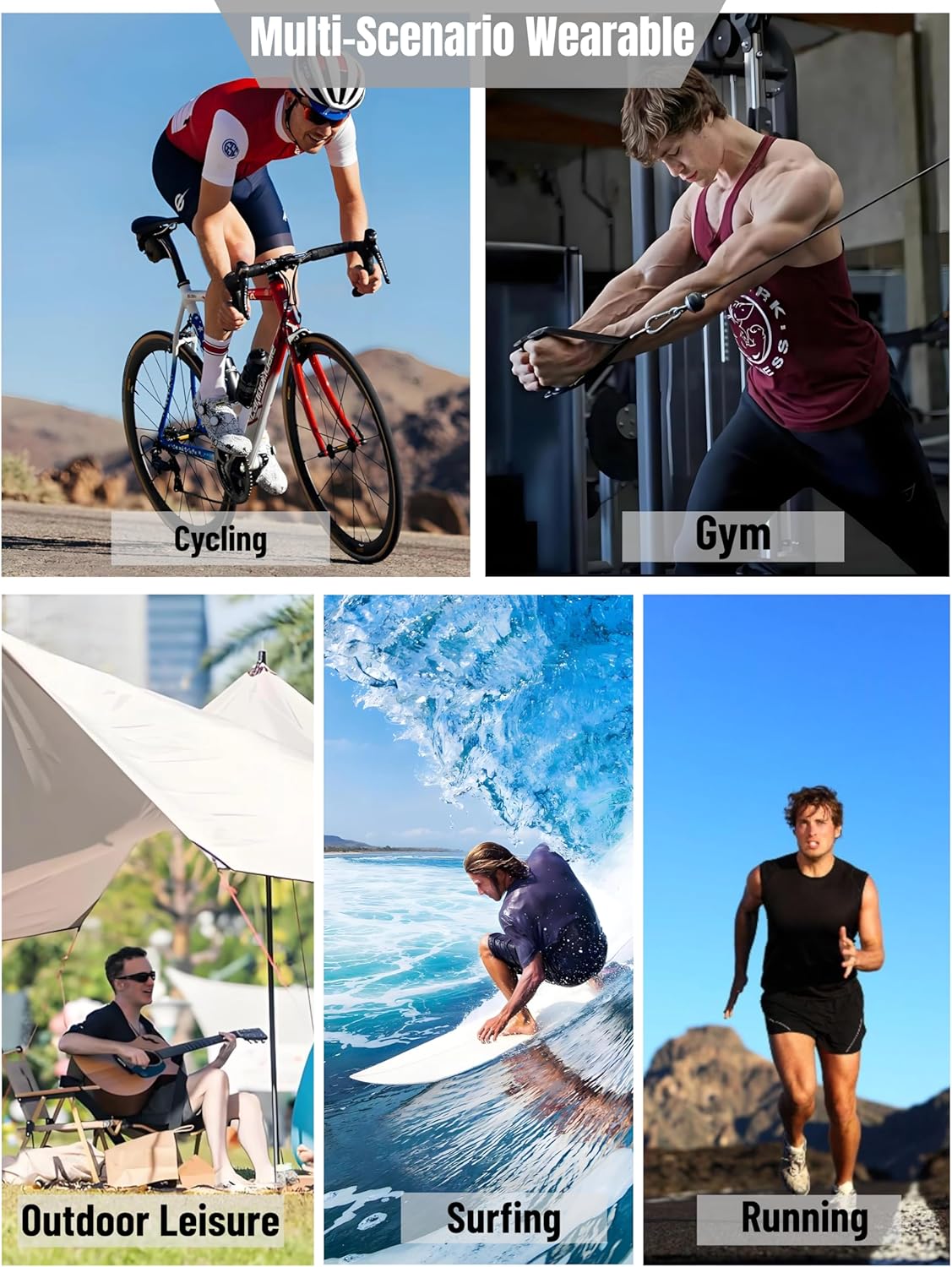 6-Piece Men's T-shirt & Workout Shorts Set, Quick-Drying & Breathable Fitness Clothing for Sports - Image 8