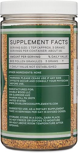 Miniatura 3 de Suplemento de polen de abeja  1 libra (16 onzas) de gránulos de polen de abeja crudo (151 porciones de 0.11 oz cada una con cuchara) Superalimento