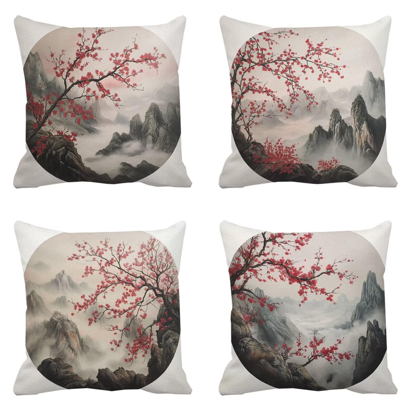Coussins decoratifs 70x70 lin impermeable contre les pluies d'ete
