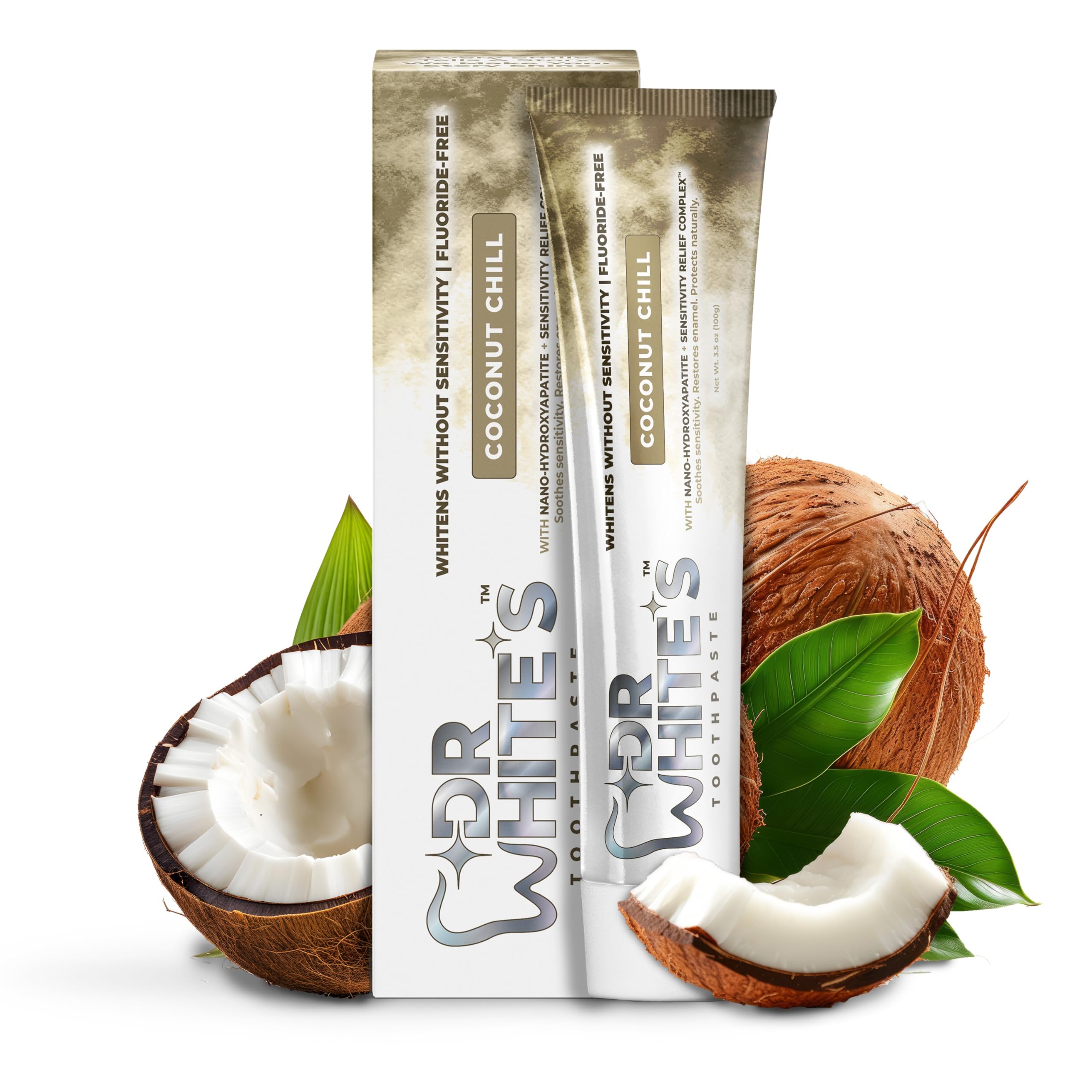 Amazon.com : Dr. White's Coconut Chill Whitening Toothpaste for