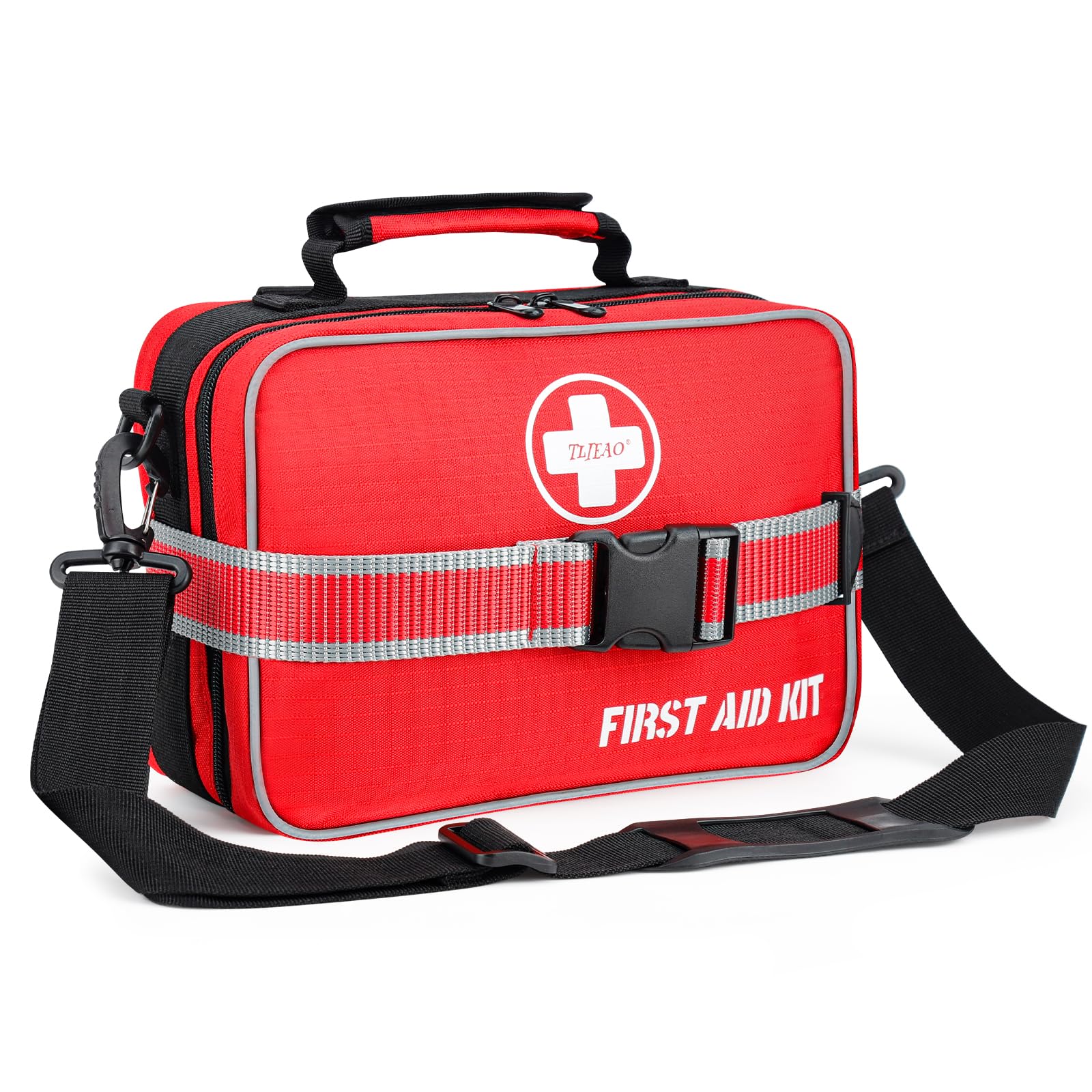 TELIAO Kit completo de primeros auxilios de emergencia de 430 piezas gran kit médico para el hogar, coche, camping, viajes, senderismo, camión, deportes y emergencias al aire libre,
