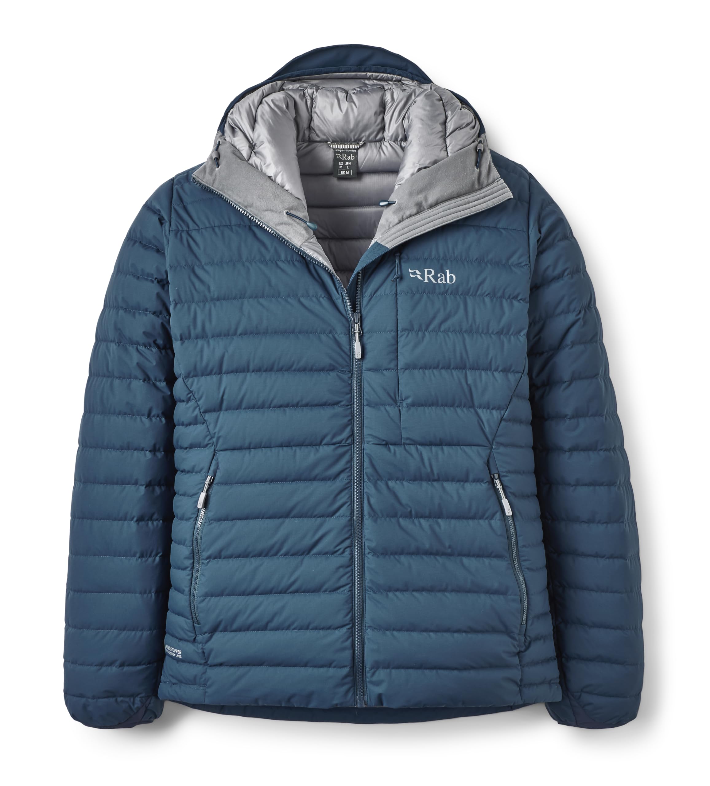 Rab Men's Microlight Windstopper Down Hoody | 700 Fill Power Down, GTX, Windproof, Gore-Tex Jacket, for Skiing & Climbing