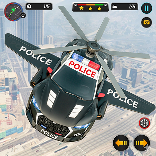 Polizeihubschrauber-Flug-Helikopter-Auto-Schießspiele - Miami City Rettungsmissionssimulator