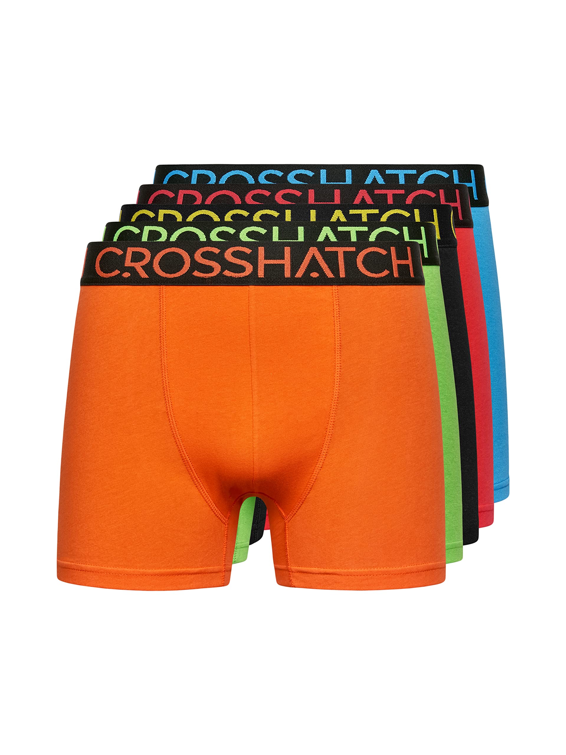 Crosshatch Men's Asstd Boxers Shorts (5 Pack) Multipack Underwear Gift Set Colour Trunk Boxers(L/Asstd) Large