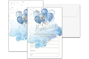 Blue Balloons Baptism Invitations: A Touch of Heaven for Your Special Occasion