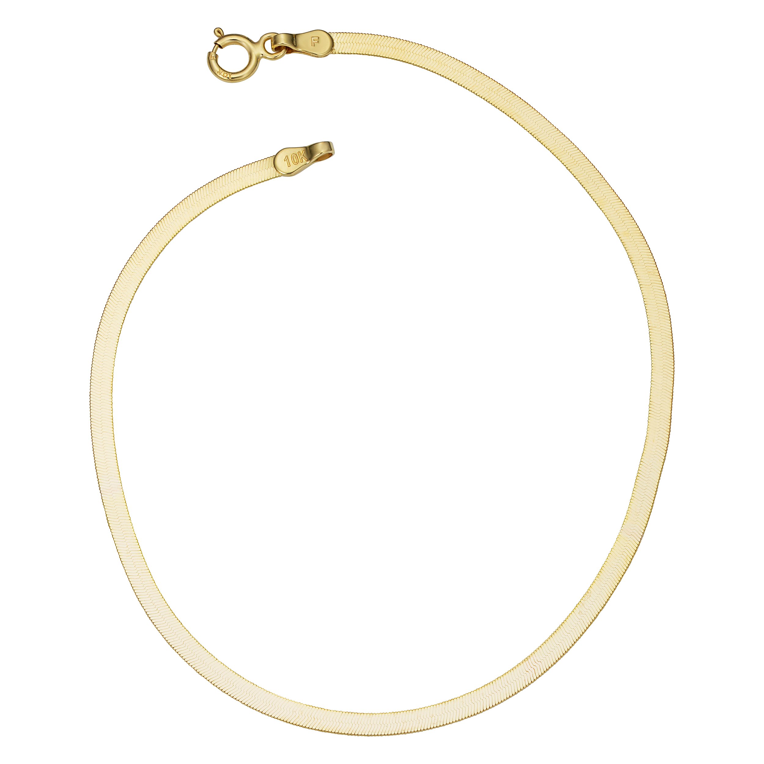 Kooljewelry Herringbone 10K Bracelet