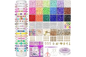 5200 Pcs Gionlion DIY Beaded Bracelets Friendship Jewelry Making Kit for Beginners