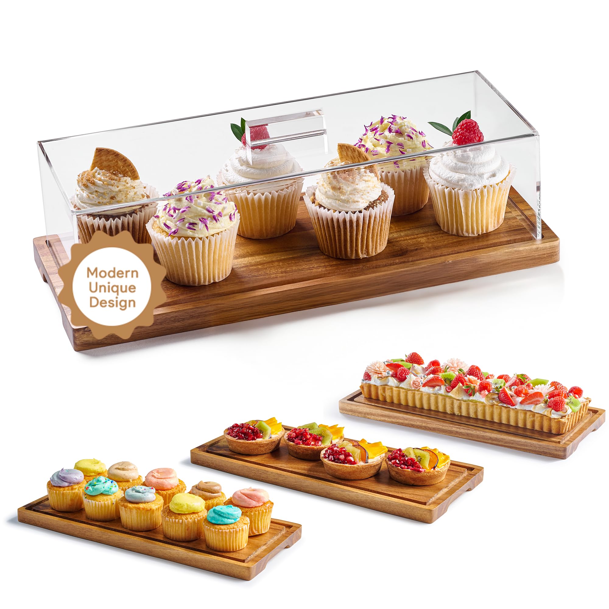 Photo 1 of HOMESPHERE Rectangle Cake Stand with Lid