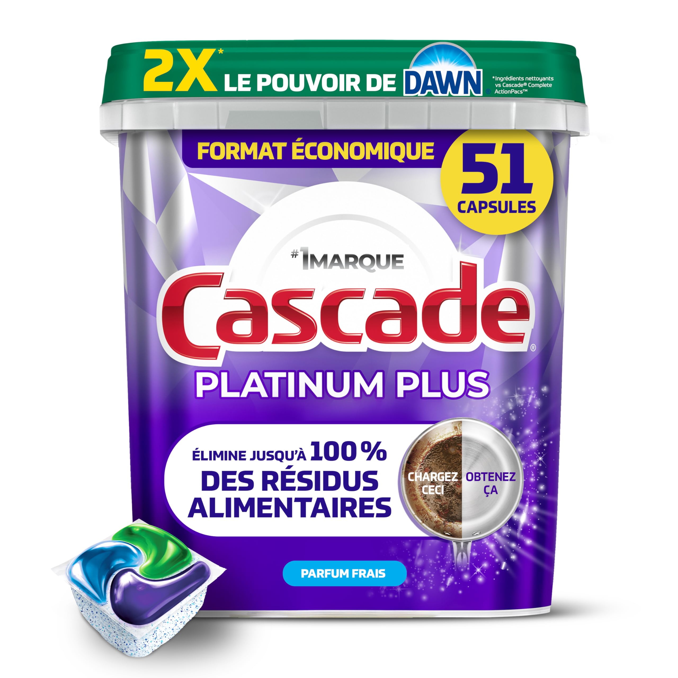 Amazon.com: Cascade Platinum Plus Action Pacs Dishwasher Detergent