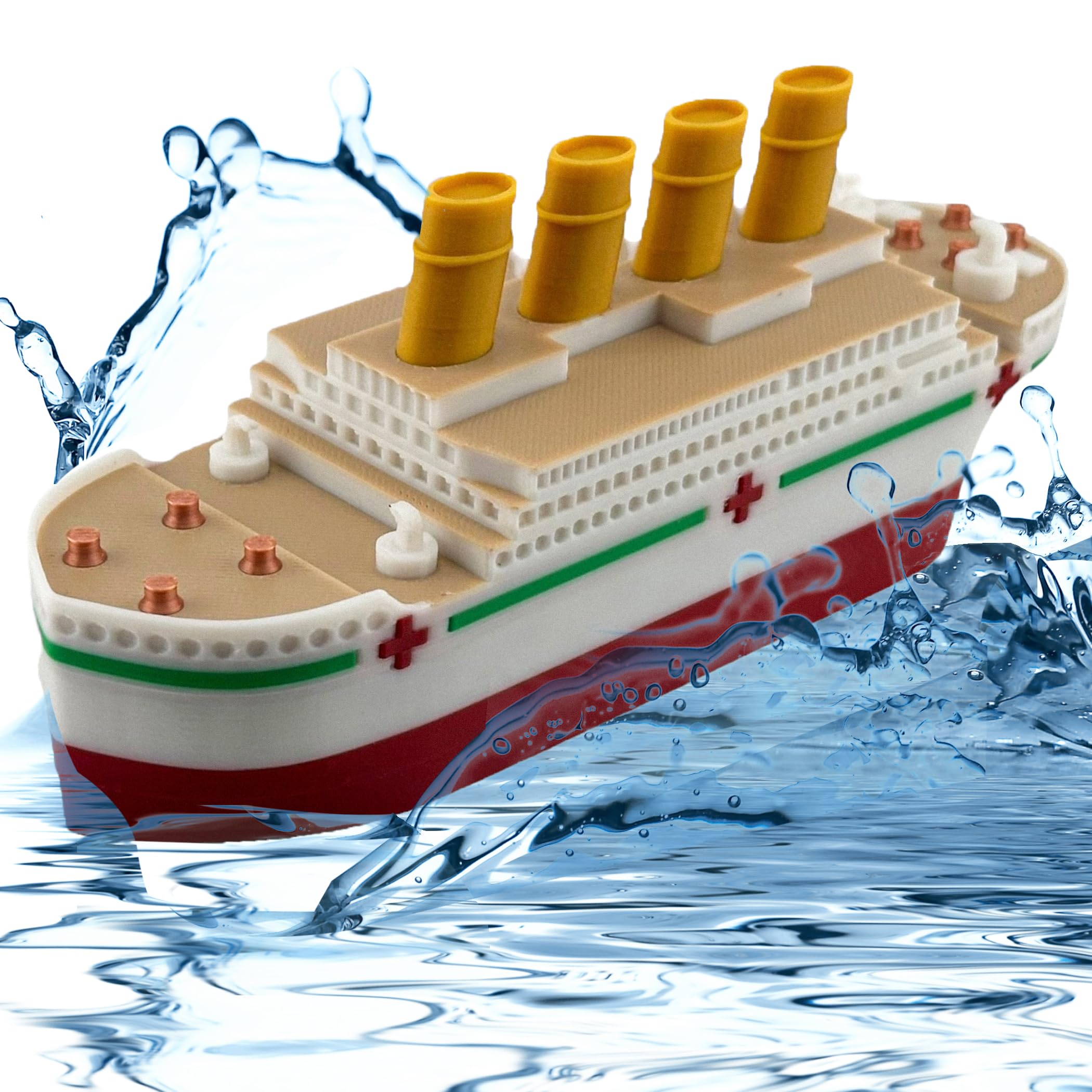 The Britannic Floating 6 inch Bath Boat from TUBTASTIC, pretend play, cake topper, RMS Britannic, Titanic sister ship