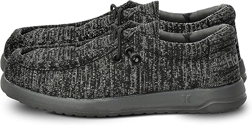 Hurley Melky - Zapatos de lona para niños y niñas, mocasines con cordones