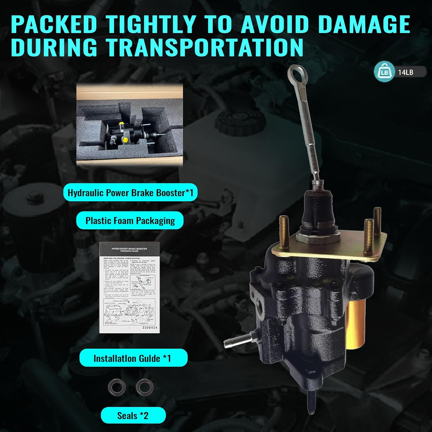 Hydraulic Power Brake Booster Compatible with Chevrolet GMC C1500 C2500 C3500 K1500 K2500 K3500 Suburban C1500 C35 K3500 1997-2000 52-7358 15192200