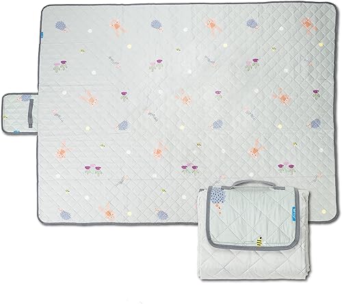Taf Toys Manta de picnic extra grande para bebé, 60 x 80 pulgadas, impermeable, plegable, alfombra de picnic para playa, camping sobre hierba,