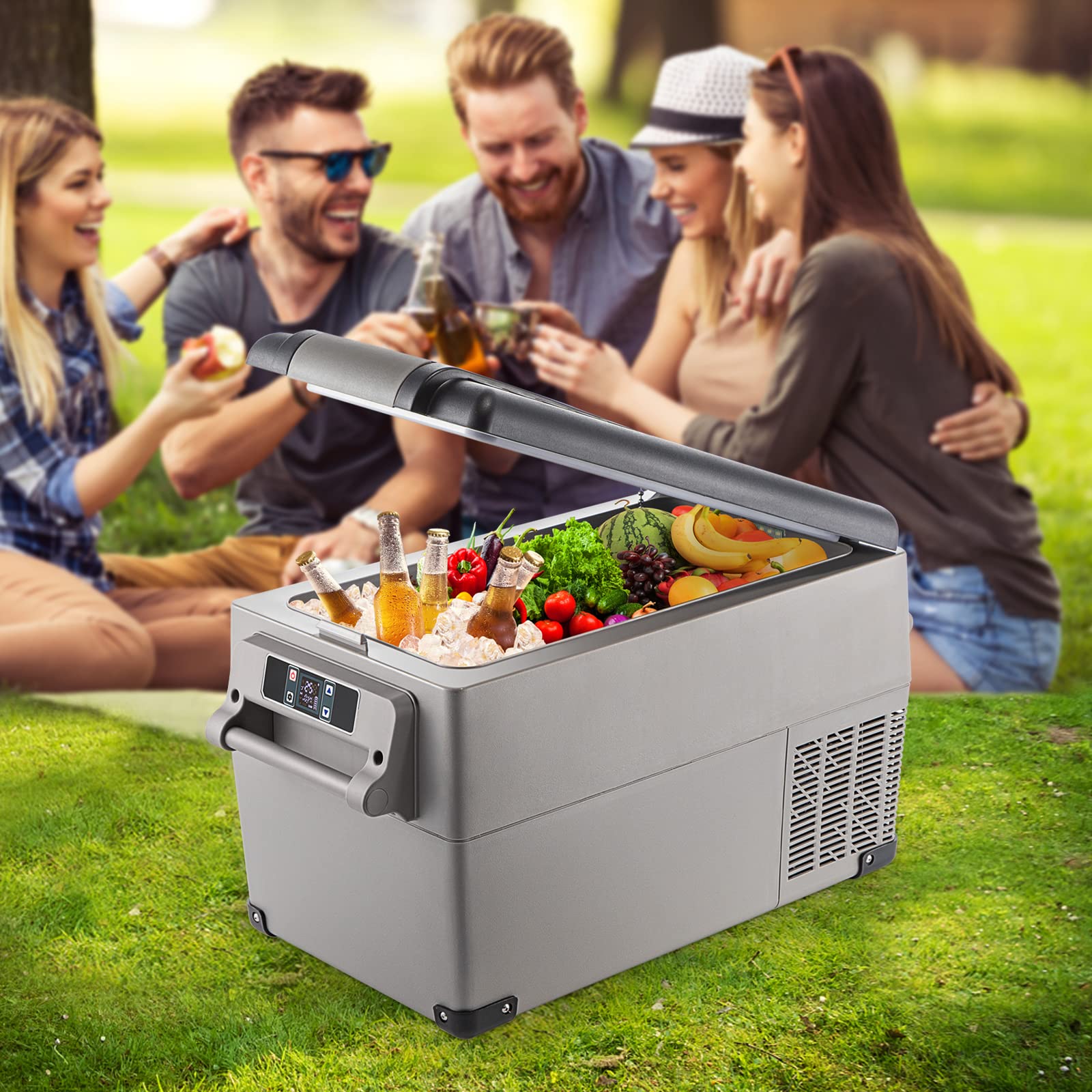 VEVOR Frigorifero Termoelettrico Portatile 35L, Frigorifero da Viaggio per Auto con LCD