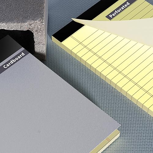 Miniatura 3 de Bloc de notas pequeñas de 5 x 8 pulgadas, papel amarillo canany de 21 libras, paquete de 6 blocs de escritura perfectos para diario, tomar notas,