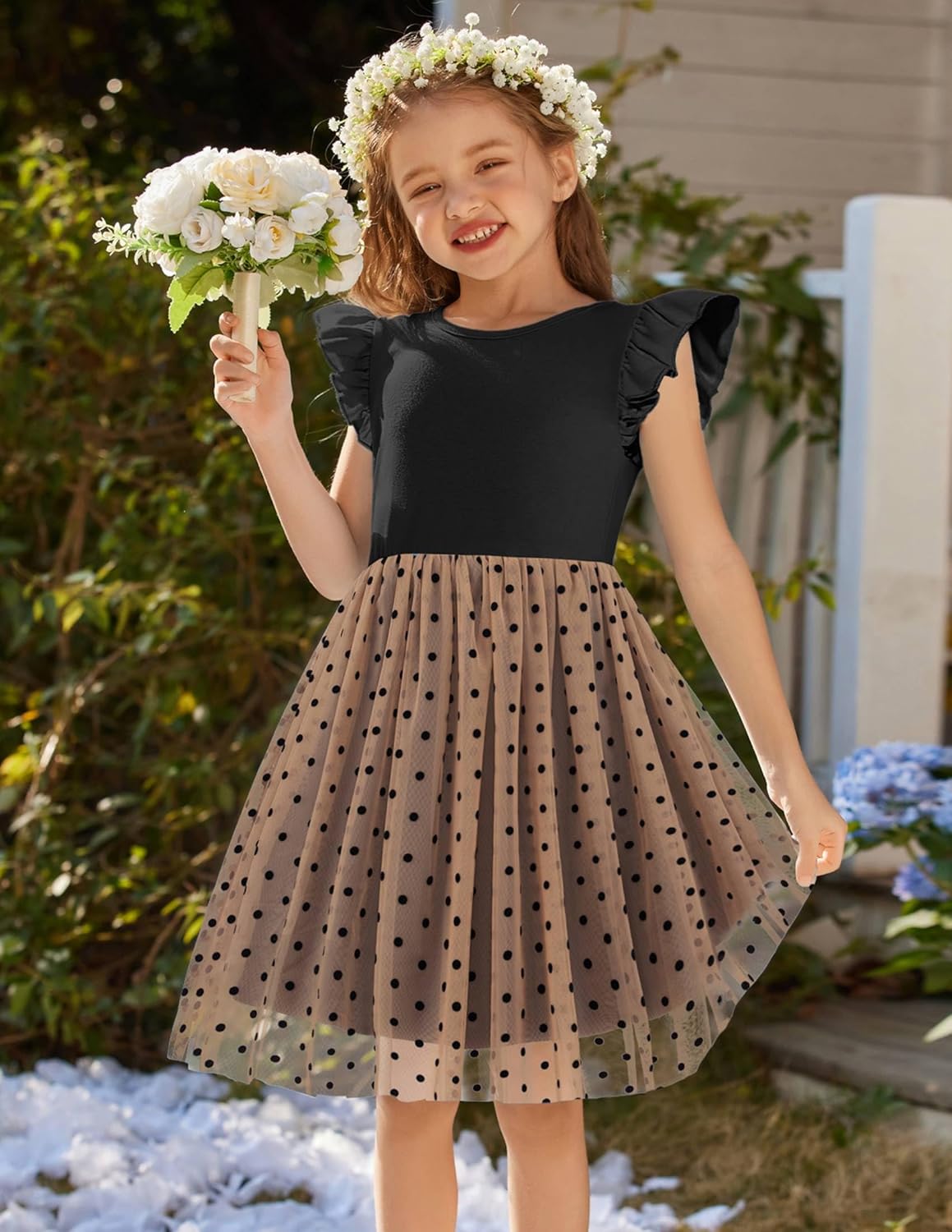 Flypigs Toddler Tutu Dress Girls Ruffle Tulle Dresses Cute Summer Party Princess Sundress for 2-7Y - Image 2