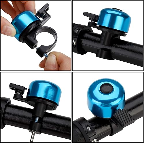 Vista 43 de Timbre de bicicleta con sonido nítido para adultos, niños y niñas 2 unidades azul - rojo