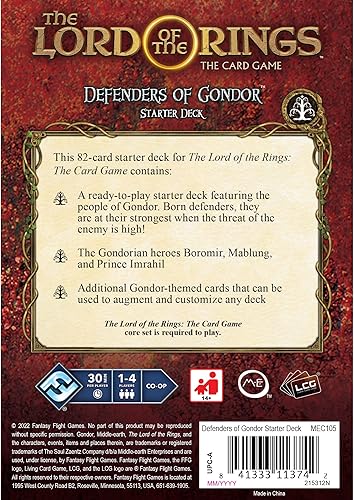 Miniatura 2 de The Lord of the Rings The Card Game Defenders of Gondor STARTER DECK - Juego de aventura cooperativa, juego de estrategia, edades 14 en adelante,