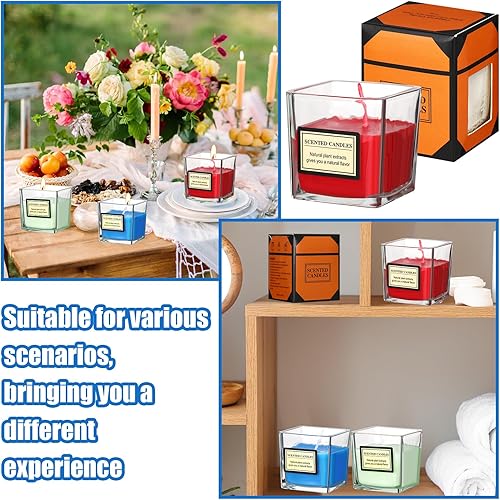 Miniatura 5 de MTLEE 24 velas perfumadas para el hogar, regalos para mujeres, 8 tarros de aromaterapia de larga duración, vela de cera de soja para regalo de