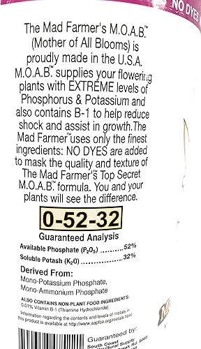 Miniatura 3 de Mad Farmer MOAB Madre de todas las flores 2.2 lbs 2.2 lbs 2.2 lbs nutriente M.O.A.B. madfarmer .sell #(hydrohouseandgarden ,ket70221694819396