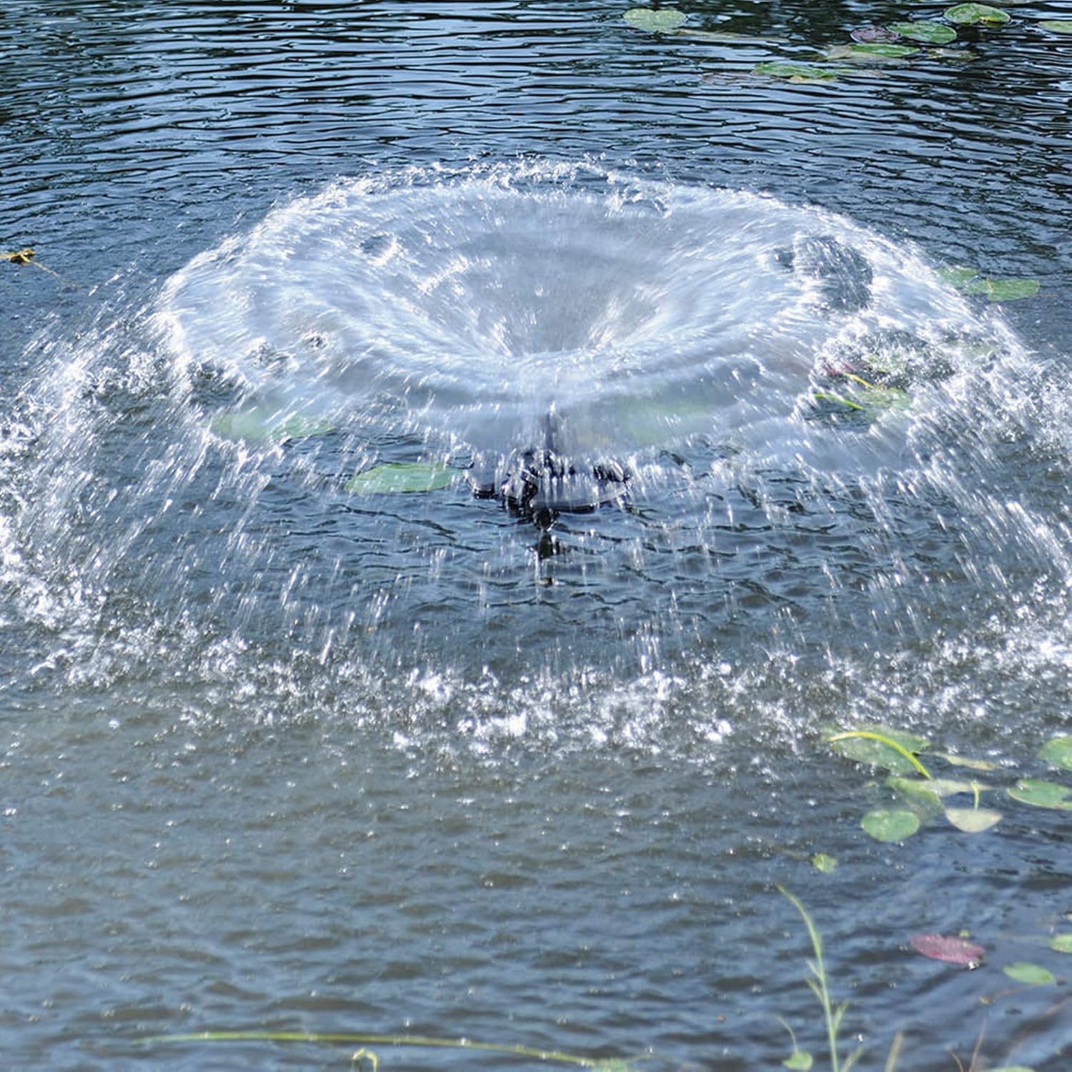 OASE 45383 1/4 Hp Floating Fountain with Lights, Black