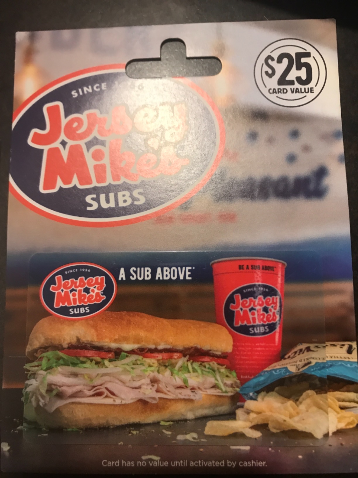 Jersey Mike's Gift Card 25 Gift Cards