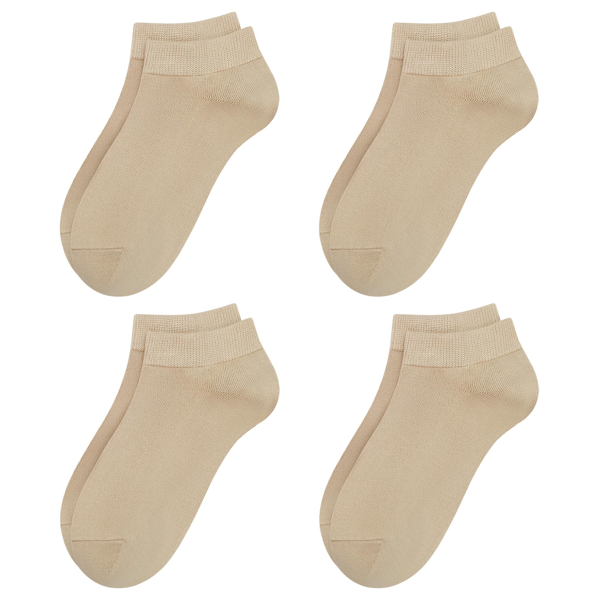 Ankle Socks for Women Thin Bamboo Viscose Breathable Low Cut Soft Casual Ladies Sock 4/8 Pairs