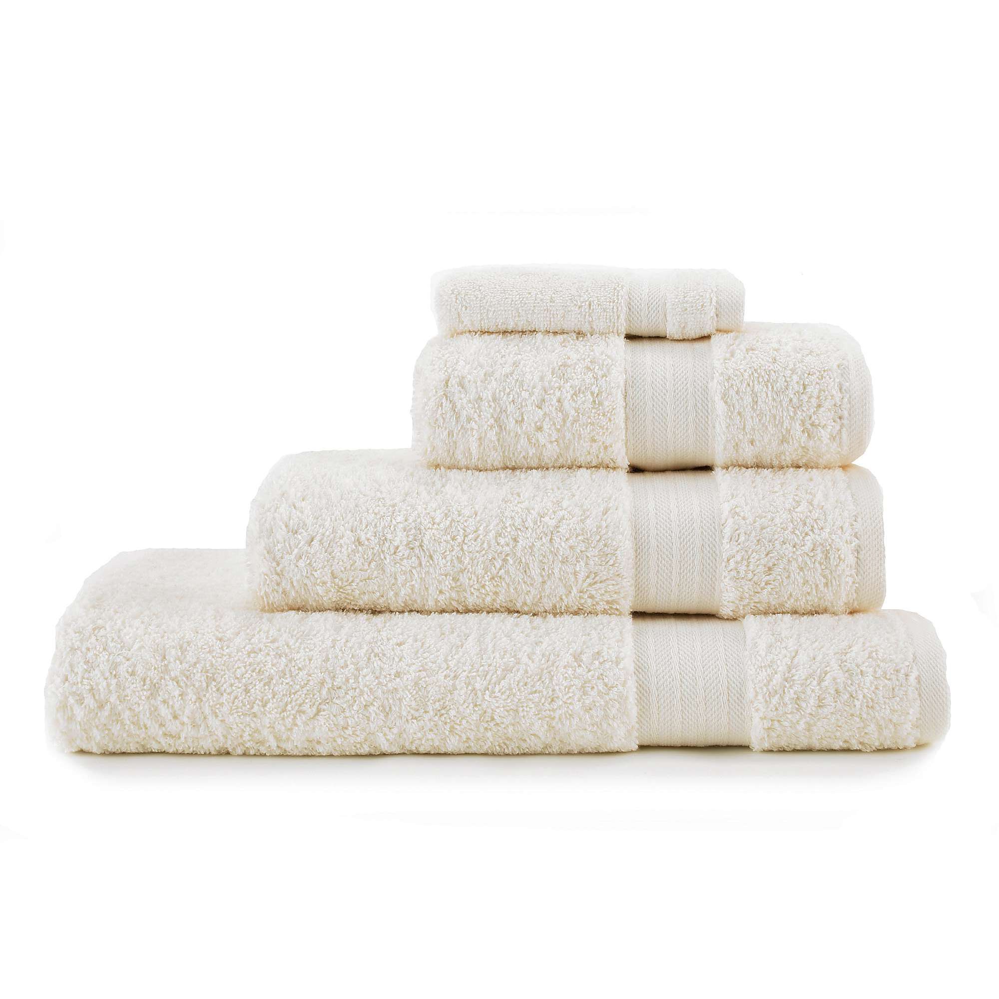 Jasmin Elinor Cream Luxury Supreme 600 Gsm 100% Egyptian Cotton Satin Stripe Towels (Bath Towel, )